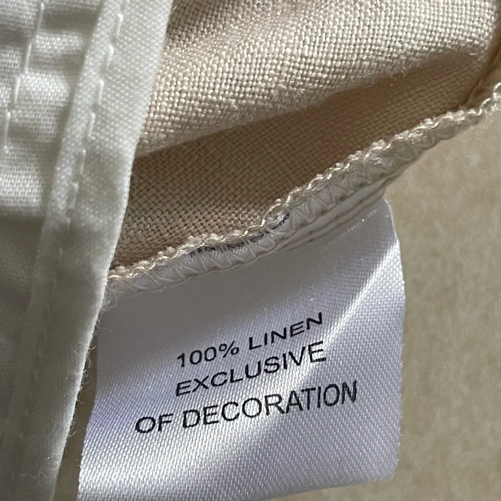 Tailorbyrd Mens 100% Linen Beige 38x32 Relaxed Fit Flat Front Pants